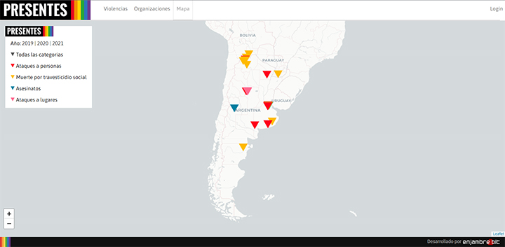 Mapa de violencias LGBT+